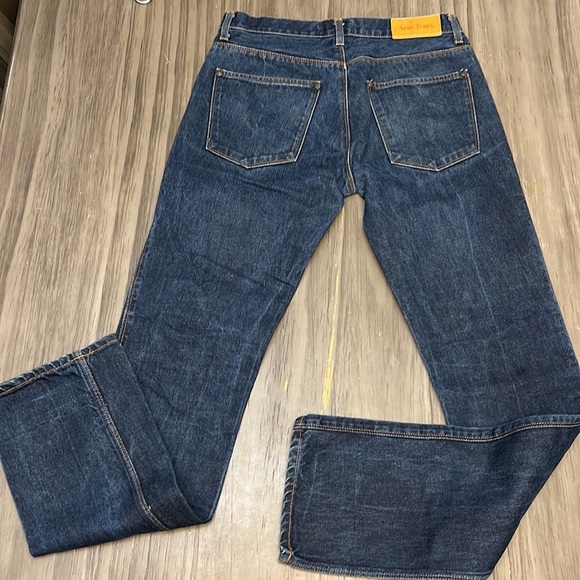 ACNE JEANS MENS DARK WASH MAX RAW STRAIGHT LEG JEANS 31/34 - Picture 6 of 16